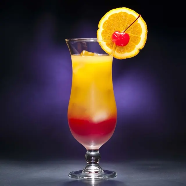 Tequila Sunrise with its red-to-orange gradient