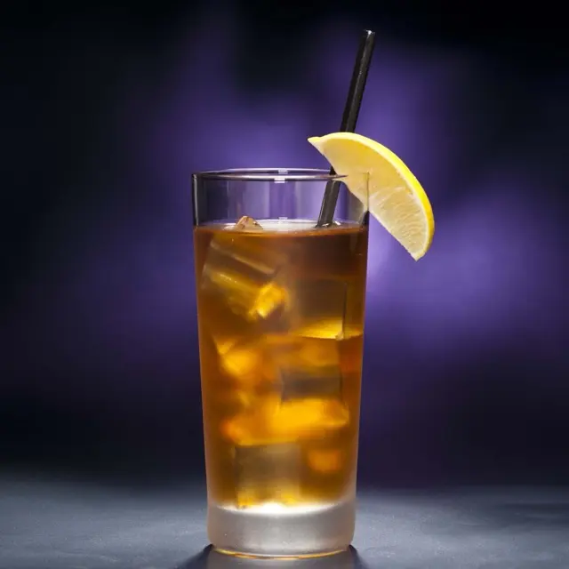 Vodka and energy drink over ice in a tall glass
